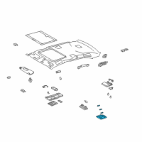 OEM 2017 Lexus LS460 Lamp Assy, Rear Vanity Diagram - 81340-50170-A3