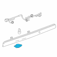 OEM GMC Envoy XUV Lamp Asm-Rear License Plate Diagram - 15760056