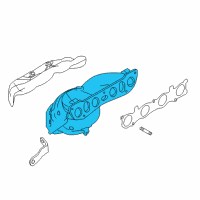 OEM Nissan Rogue Sport Exhaust Manifold With Catalytic Converter Diagram - 140E2-6MA0A