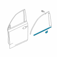 OEM 2014 Acura MDX Molding, Left Front Door Diagram - 72450-TZ5-A01