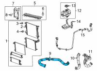 OEM Jeep Wrangler RADIATOR INLET Diagram - 68481135AE