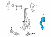 OEM 2021 Toyota Mirai Rear Lower Control Arm Diagram - 48660-62011