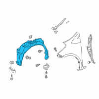 OEM Scion Fender Liner Diagram - 53805-74010