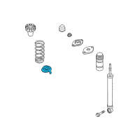 OEM 2008 Infiniti EX35 Seat-Rubber, Rear Spring Diagram - 55036-1BA0A