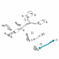 OEM 2018 Ford Explorer Front Pipe Diagram - DB5Z-5G203-C