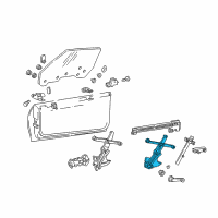 OEM 2000 Pontiac Firebird Front Side Door Window Regulator Assembly Diagram - 16625871