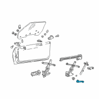 OEM 1992 Pontiac Trans Sport Handle Asm-Front Side Door Window Regulator *Black Diagram - 16600094