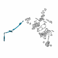 OEM 2019 Hyundai Ioniq Automatic Transmission Lever Cable Assembly Diagram - 46790-G2100