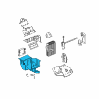 OEM Chevrolet Uplander Case-Auxiliary A/C Evaporator & Blower Upper Diagram - 10362452