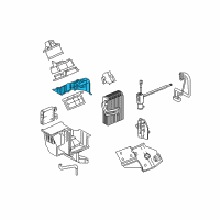 OEM 2006 Buick Terraza Case-Auxiliary A/C Evaporator & Blower Lower Diagram - 10362444
