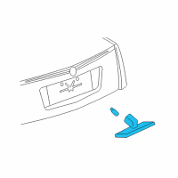 OEM Cadillac License Lamp Diagram - 25754003