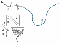 OEM Hyundai Tucson HOSE ASSY-REAR WASHER Diagram - 98950-CW000