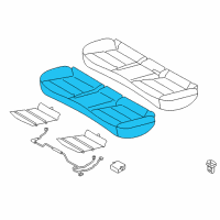 OEM 2019 Hyundai Elantra Pad Assembly-Rear Seat Cushion Diagram - 89150-F3000