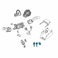 OEM 2019 Toyota Camry Cylinder & Keys Diagram - 69057-33410