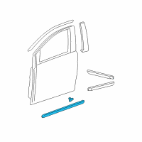 OEM 2003 Acura MDX Molding Assembly, Left Front Door Diagram - 72450-S3V-A01