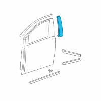 OEM 2003 Acura MDX Garnish, Right Front Door Sash (Black Gloss 30) Diagram - 72430-S3V-A00ZA