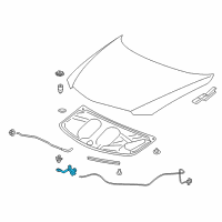 OEM 2014 Acura ILX Lock Assembly, Hood Diagram - 74120-TX6-A01