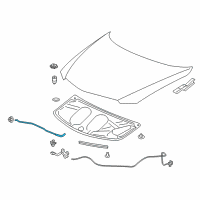 OEM 2021 Acura ILX Stay, Hood Opener Diagram - 74145-TV9-A00