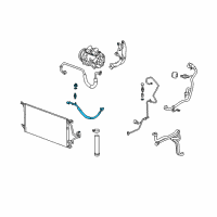 OEM 2006 Chevrolet Uplander Compressor & Condenser Hose Diagram - 15112720