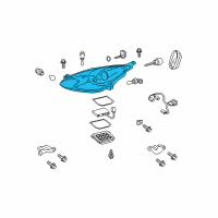OEM 2004 Toyota Celica Composite Headlamp Diagram - 81145-2D030