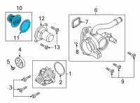 OEM 2021 Ford Bronco Thermostat Diagram - LB5Z-8575-C