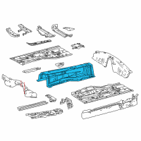 OEM Lexus IS350 Panel, Front Floor, Center Diagram - 58113-53040