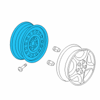 OEM Pontiac Montana Wheel, Steel Diagram - 9596018