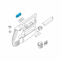 OEM 2009 Infiniti QX56 Main Power Window Switch Assembly Diagram - 25401-ZQ10A