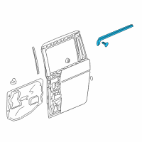 OEM 2009 Honda Odyssey Sub-Seal, R. Slide Door Diagram - 72825-SHJ-A01