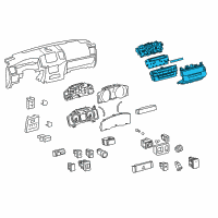 OEM Toyota Land Cruiser Dash Control Unit Diagram - 55900-60L10