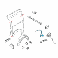 OEM 2011 Ford Transit Connect Release Cable Diagram - 2T1Z-61264A00-A