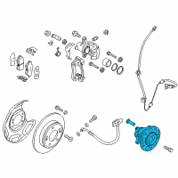 OEM 2015 Kia Soul Rear Wheel Hub Assembly Diagram - 52750B2050