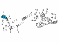 OEM 2020 BMW M5 Exchange Catalytic Converter.Close To Engine Top Diagram - 18-32-7-856-827