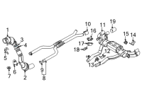 OEM 2020 BMW M5 Seal For Catalytic Converter.Close To Engine Diagram - 18-32-7-856-835