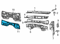 OEM 2022 Jeep Wagoneer SILENCER-Dash Engine Side Diagram - 68347020AA