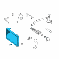 OEM Lexus ES300 Radiator Assembly Diagram - 16400-20261