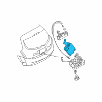 OEM 2007 Nissan Murano Trunk Lock Actuator Motor Diagram - 90550-AU10A