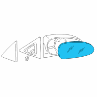 OEM 2001 Hyundai XG300 Mirror & Holder Assembly-Outside Rear Vi Diagram - 87607-39100