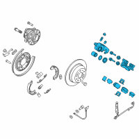 OEM 2020 Kia Sorento Rear Wheel Brake Assembly, Left Diagram - 58210C6000