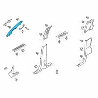 OEM 2021 Ford Ranger Weatherstrip Pillar Trim Diagram - KB3Z-2103598-BA