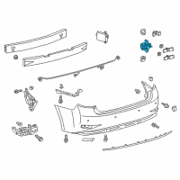 OEM 2017 Lexus ES300h Sensor, Ultrasonic Diagram - 89341-78010-E2