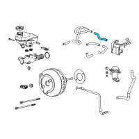 OEM Cadillac SRX Hose Asm-Power Brake Booster Vacuum Diagram - 20872102