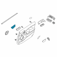 OEM 2016 Kia Forte Koup Door Inside Handle Assembly, Right Diagram - 82620A7010CR