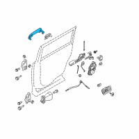 OEM 2010 Lincoln MKX Handle, Outside Diagram - 8A8Z-7422404-AA