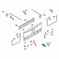 OEM Ford Maverick Handle Diagram - AB3Z-2143400-AC