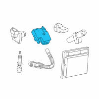 OEM Chrysler Crossfire Ignition Spark Plug Coil Diagram - 5098138AA