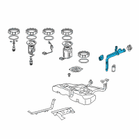 OEM 2013 Honda Accord Pipe Complete, Fuel Filler Diagram - 17660-T2A-A02