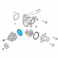 OEM Ford Explorer Water Pump Assembly Gasket Diagram - KX6Z-8507-A