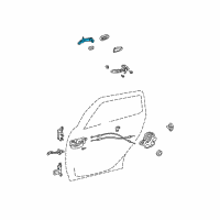 OEM 2005 Toyota Matrix Handle, Outside Diagram - 69211-AA020-A0