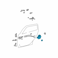 OEM 2005 Toyota Camry Lock Assembly Diagram - 69060-33071